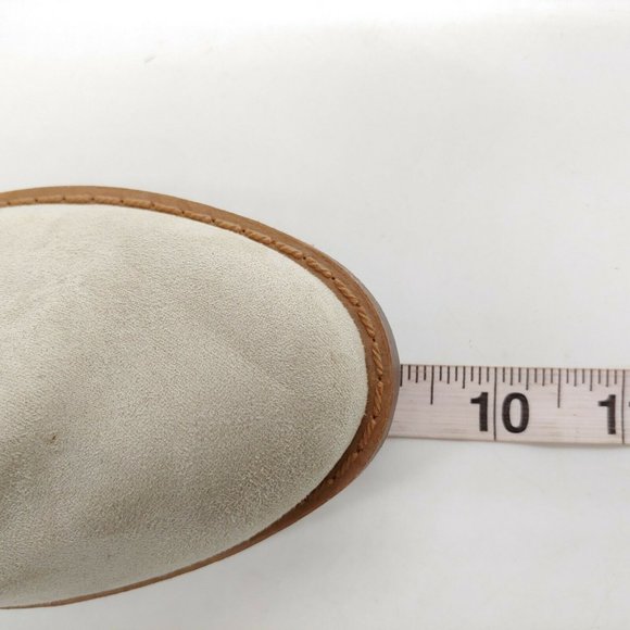 LOFT Outlet Womens Faux Suede Ankle Boots Booties Pull On Cutout Light Gray 6M - Picture 6 of 11